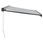 Toldo retráctil aluminio y tela antracita y blanco 3,5x2,5 m de , Toldos - Ref: Foro24-3216129, Precio: 524,96 €, Descuento: %
