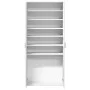 Engineered wood shoe cabinet in white, 80x39x178 cm by , Shoe racks and shoe organizers - Ref: Foro24-3276672, Price: 198,20 ...