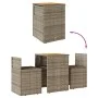 Garden chairs and table with cushions 3 pieces gray PE rattan by , Garden sets - Ref: Foro24-4003876, Price: 203,53 €, Discou...