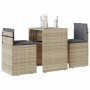 Gartenmöbel-Set 3-teilig aus synthetischem Rattan mit grauen Kissen von , Gartensets - Ref: Foro24-4003874, Preis: 198,37 €, ...