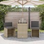 Gartenmöbel-Set 3-teilig aus synthetischem Rattan mit grauen Kissen von , Gartensets - Ref: Foro24-4003874, Preis: 198,37 €, ...
