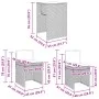 Garden set 3 pieces synthetic rattan chairs and table with gray cushion by , Garden sets - Ref: Foro24-4003874, Price: 198,60...