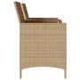 2-seater garden sofa with table and beige PE rattan cushions by , Outdoor sofas - Ref: Foro24-4003888, Price: 140,72 €, Disco...