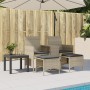 Garden sofa 2 seats with table and stools in light gray PE rattan by , Outdoor sofas - Ref: Foro24-4003895, Price: 206,89 €, ...