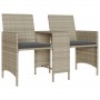 Garden sofa 2 seats with table and stools in light gray PE rattan by , Outdoor sofas - Ref: Foro24-4003895, Price: 206,89 €, ...