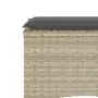 Garden sofa 2 seats with table and stools in light gray PE rattan by , Outdoor sofas - Ref: Foro24-4003895, Price: 190,56 €, ...