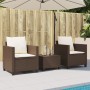 Gartenstühle und Tischchen mit Kissen, 3-teilig, aus braunem PE-Rattan. von , Gartensets - Ref: Foro24-4003897, Preis: 236,75...