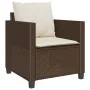 Garden chairs and table with cushions 3 pieces brown PE rattan by , Garden sets - Ref: Foro24-4003897, Price: 237,03 €, Disco...