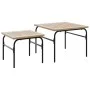 Stackable garden coffee tables 2 pcs brown and black steel by , Garden tables - Ref: Foro24-4009307, Price: 101,47 €, Discoun...