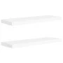 Floating wall shelves 2 pcs MDF white 80x23.5x3.8 cm by vidaXL, Shelves and shelves - Ref: Foro24-323815, Price: 34,30 €, Dis...