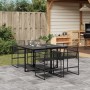 5-piece black synthetic rattan garden dining set by , Garden sets - Ref: Foro24-3295048, Price: 295,62 €, Discount: %
