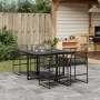 5-teiliges Gartensitzgruppen-Set aus schwarzem Kunststoff-Rattan von , Gartensets - Ref: Foro24-3295048, Preis: 329,24 €, Rab...