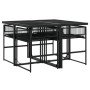 5-piece black synthetic rattan garden dining set by , Garden sets - Ref: Foro24-3295048, Price: 295,62 €, Discount: %