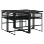5-teiliges Gartensitzgruppen-Set aus schwarzem Kunststoff-Rattan von , Gartensets - Ref: Foro24-3295048, Preis: 329,24 €, Rab...