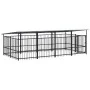 Outdoor dog kennel with steel roof 7.51 m² by , Dog kennels and fences - Ref: Foro24-3124609, Price: 689,23 €, Discount: %