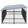 Outdoor dog kennel with steel roof 7.51 m² by , Dog kennels and fences - Ref: Foro24-3124609, Price: 689,23 €, Discount: %