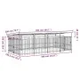 Outdoor dog kennel with steel roof 7.51 m² by , Dog kennels and fences - Ref: Foro24-3124609, Price: 689,23 €, Discount: %