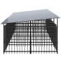 Außenzwinger mit einem Dach aus Stahl, 9,38 m². von , Hundehütten und Zäune - Ref: Foro24-3124592, Preis: 1,00 €, Rabatt: %