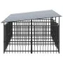 Outdoor dog kennel with steel roof 5.63 m² by , Dog kennels and fences - Ref: Foro24-3124590, Price: 759,06 €, Discount: %