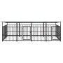 Outdoor dog kennel with steel roof 7.51 m² by , Dog kennels and fences - Ref: Foro24-3124668, Price: 836,27 €, Discount: %