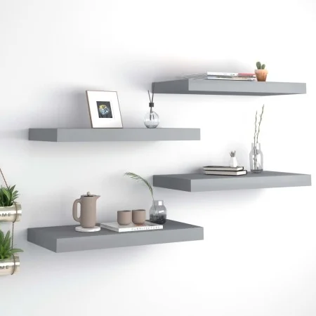 Floating wall shelves 4 pcs MDF gray 50x23x3.8 cm by vidaXL, Shelves and shelves - Ref: Foro24-323852, Price: 48,84 €, Discou...