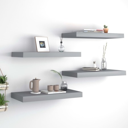 Schwebende Wandregale 4 Stück MDF grau 50x23x3,8 cm von vidaXL, Regale und Regale - Ref: Foro24-323852, Preis: 49,65 €, Rabat...