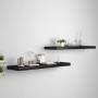 Set of 2 black MDF floating wall shelves 90x23.5x3.8 cm by vidaXL, Shelves and shelves - Ref: Foro24-323839, Price: 41,45 €, ...
