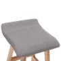 Hocker aus hellgrauem Stoff für die Küche von , Küchenhocker - Ref: Foro24-249575, Preis: 82,53 €, Rabatt: %