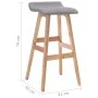 Hocker aus hellgrauem Stoff für die Küche von , Küchenhocker - Ref: Foro24-249575, Preis: 80,95 €, Rabatt: %