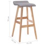 Hocker aus hellgrauem Stoff für die Küche von , Küchenhocker - Ref: Foro24-249575, Preis: 82,53 €, Rabatt: %