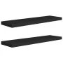 Estantes flotantes de pared 2 uds MDF negro 90x23,5x3,8 cm de vidaXL, Estantes y estanterías - Ref: Foro24-323839, Precio: 40...