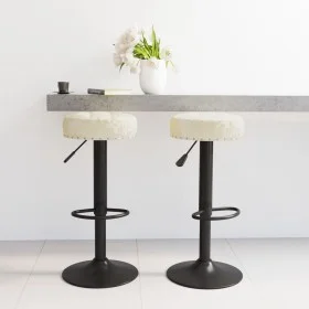 Kitchen stools 2 units cream velvet by , Kitchen stools - Ref: Foro24-332994, Price: 108,98 €, Discount: %