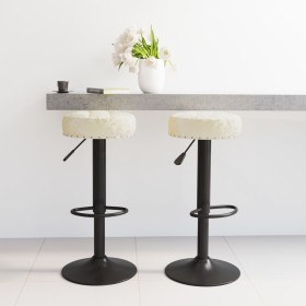 Küchenhocker, 2 Stück, cremefarbenes Samtgewebe. von , Küchenhocker - Ref: Foro24-332994, Preis: 111,07 €, Rabatt: %