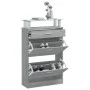 Shoe cabinet made of gray Sonoma plywood 63x24x104 cm by , Shoe racks and shoe organizers - Ref: Foro24-342568, Price: 104,46...