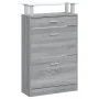 Mueble zapatero madera contrachapada gris Sonoma 63x24x104 cm de , Zapateros y organizadores de calzado - Ref: Foro24-342568,...