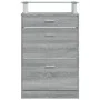 Mueble zapatero madera contrachapada gris Sonoma 63x24x104 cm de , Zapateros y organizadores de calzado - Ref: Foro24-342568,...