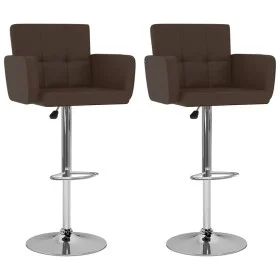 Kitchen stools 2 units brown synthetic leather by , Kitchen stools - Ref: Foro24-323656, Price: 150,95 €, Discount: %