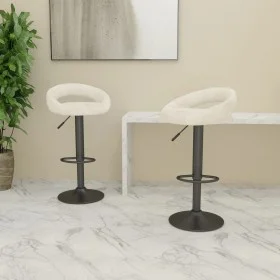 Kitchen stools 2 units cream velvet by , Kitchen stools - Ref: Foro24-333268, Price: 137,34 €, Discount: %