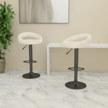 Kitchen stools 2 units cream velvet by , Kitchen stools - Ref: Foro24-333268, Price: 139,95 €, Discount: %