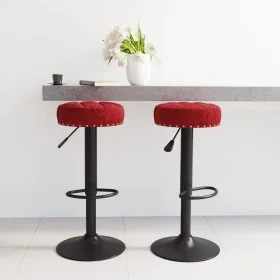 Küchenhocker, 2 Stück, Samt, Weinrot von , Küchenhocker - Ref: Foro24-333001, Preis: 109,31 €, Rabatt: %