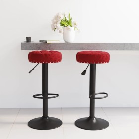 Taburetes de cocina 2 unidades terciopelo rojo vino tinto de , Taburetes de cocina - Ref: Foro24-333001, Precio: 111,25 €, De...