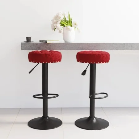 Küchenhocker, 2 Stück, Samt, Weinrot von , Küchenhocker - Ref: Foro24-333001, Preis: 109,31 €, Rabatt: %