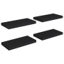 Floating wall shelves 4 pcs black MDF 50x23x3.8 cm by vidaXL, Shelves and shelves - Ref: Foro24-323831, Price: 54,47 €, Disco...