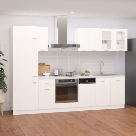 Juego de muebles de cocina 7 piezas madera de ingeniería blanco de , Armarios de cocina - Ref: Foro24-3067639, Precio: 572,25...