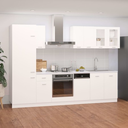 7-teiliges Küchenmöbelset aus weißem Ingenieurholz von , Küchenschränke - Ref: Foro24-3067639, Preis: 572,25 €, Rabatt: %