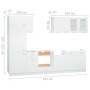 7-teiliges Küchenmöbelset aus weißem Ingenieurholz von , Küchenschränke - Ref: Foro24-3067639, Preis: 572,25 €, Rabatt: %