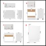 7-teiliges Küchenmöbelset aus weißem Ingenieurholz von , Küchenschränke - Ref: Foro24-3067639, Preis: 572,25 €, Rabatt: %