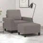 Sessel mit Hocker, Stoff in Grau-Taupe, 60 cm. von , Sofas - Ref: Foro24-3201150, Preis: 238,41 €, Rabatt: %