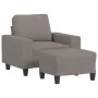 Sessel mit Hocker, Stoff in Grau-Taupe, 60 cm. von , Sofas - Ref: Foro24-3201150, Preis: 238,41 €, Rabatt: %