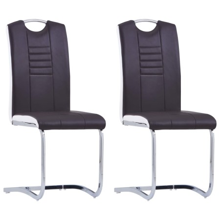 Schwebende Esszimmerstühle, 2 Stück, Kunstleder, Braun. von , Essstühle - Ref: Foro24-281775, Preis: 135,22 €, Rabatt: %